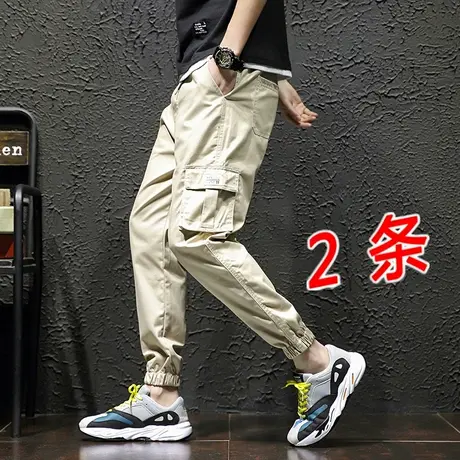 青少年裤子男孩12休闲运动裤13初中学生束脚工装裤大童15岁高中生商品大图