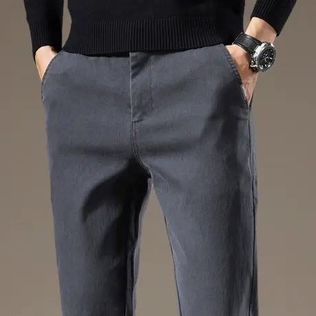 春天男款高端休闲裤子2024新款商务深灰西裤春秋款男士直筒西装裤商品大图