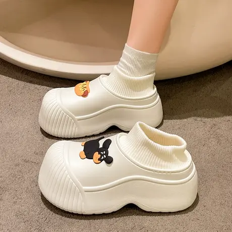 厚底雪地靴女冬加绒加厚2023新款黑色网红防水防滑保暖时尚棉鞋子商品大图