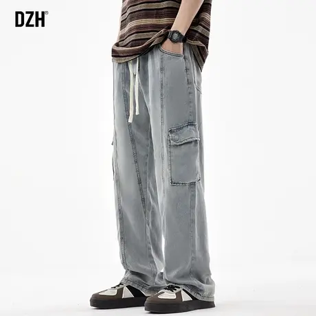 男士复古工装牛仔裤男春季直筒潮牌休闲裤子男款美式2024新款男裤商品大图