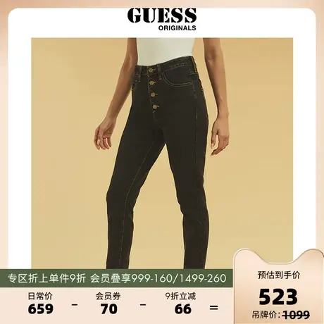 GUESS Originals女休闲直筒牛仔裤-W1GAB4R4AS0图片