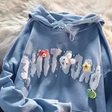 连帽卫衣女春秋小个子宽松韩版ins超火上衣bf慵懒风oversize外套商品大图