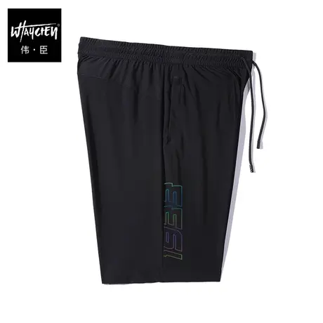伟臣2022夏季新品男式大码休闲短裤胖子加肥加大宽松弹力运动中裤商品大图