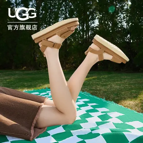 UGG2023夏季新款女士厚底魔术贴搭扣款舒适休闲时尚凉鞋 1136783图片
