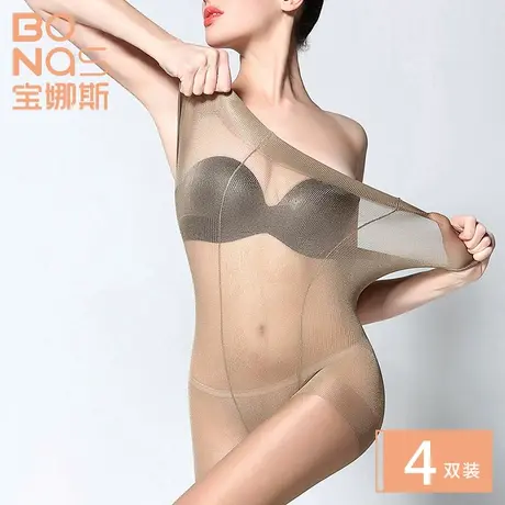 宝娜斯夏季薄款胖MM加大码肉色丝袜超薄连裤袜防勾丝性感长筒袜女图片