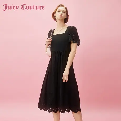 Juicy Couture橘滋2024新款茶话会刺绣肌理系带连衣裙图片