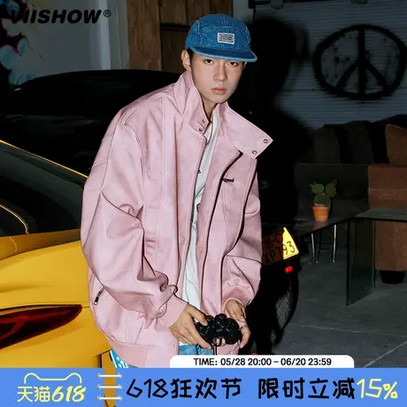 VIISHOW美式高街皮衣外套男春秋高级感痞帅潮牌宽松飞行员夹克商品大图