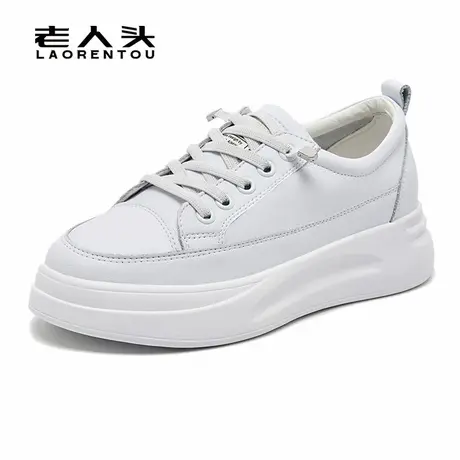 老人头小白鞋女春秋季韩版百搭系带板鞋女平底低帮休闲鞋女鞋子潮商品大图