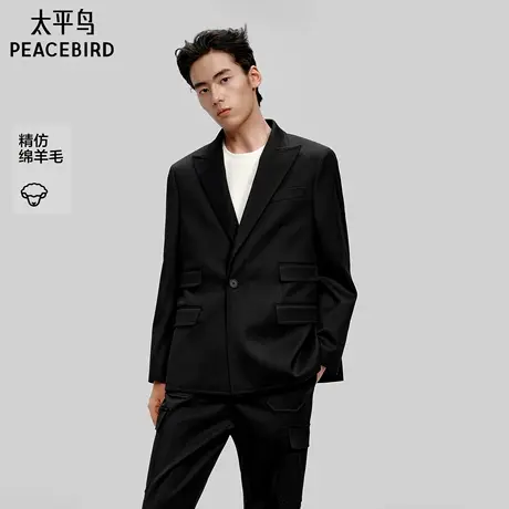 【PETER DO联名】太平鸟男装 休闲西服易打理宽松男西服B1BBF3C14图片