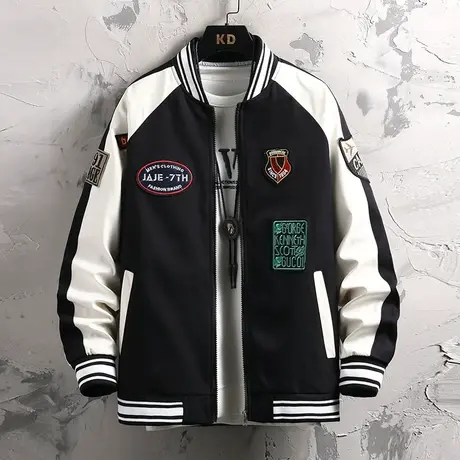 青少年春季外套男孩棒球服高中初中学生夹克潮流帅气大童男装上衣商品大图