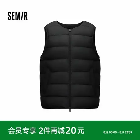 森马羽绒马甲男冬装90绒子轻薄三防2025新款基础百搭上衣内搭外穿商品大图