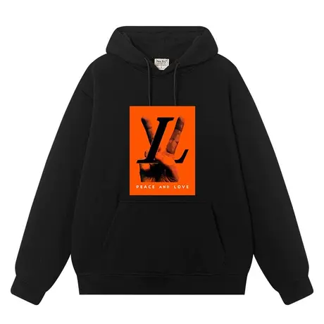 秀洛反战卫衣男女连帽加绒peace and love手势世界和平周边上衣服商品大图