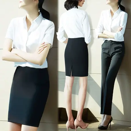 职业套装女工作服气质女神范面试正装裙高级感空姐职场工装两件套商品大图