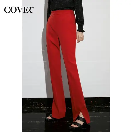 COVER春季侧开叉抗皱西装休闲裤商品大图