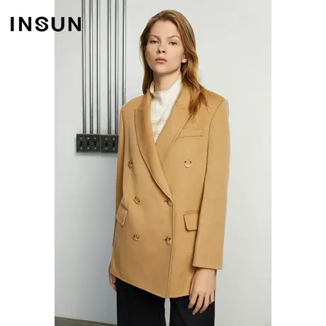 INSUN恩裳冬季双排扣西装外套商品大图