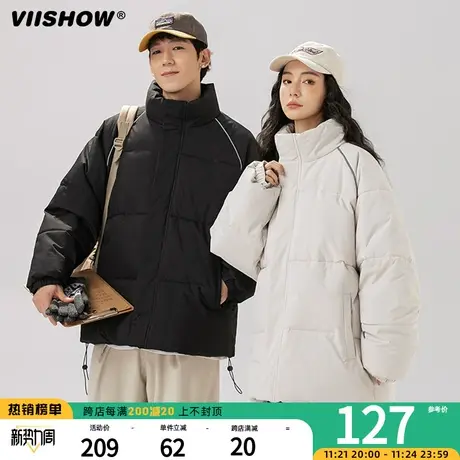 VIISHOW2023冬季新款棉衣男士宽松潮牌加厚外套面包羽绒棉服棉袄商品大图