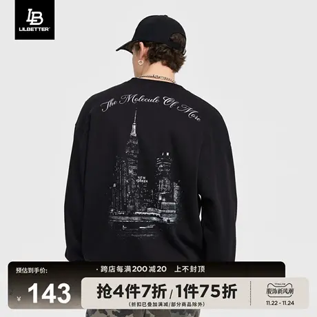 LiLbetter男卫衣2024春季美式长袖衣服潮牌男装上衣原创街头外套商品大图