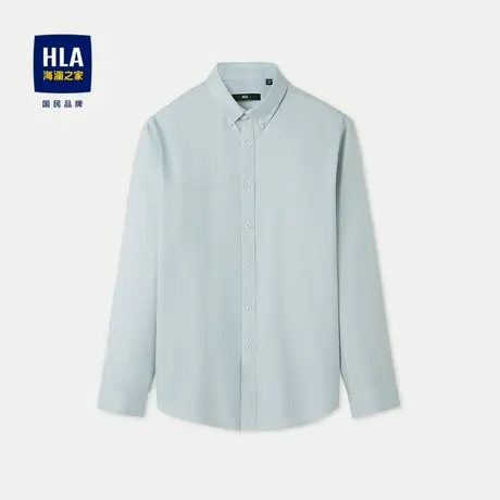 HLA/海澜之家【曾舜晞同款】免烫纯棉长袖衬衫24春夏新休闲衬衣男图片