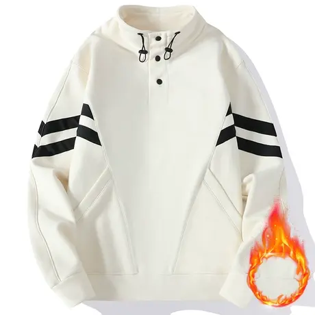 秋冬季新款青少年男孩大童学生帅气加绒加厚卫衣男装士上衣潮冬装商品大图