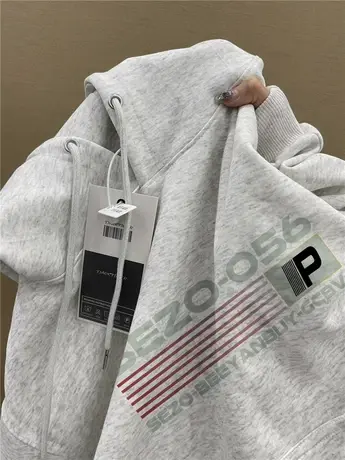 美式复古潮牌hiphop连帽卫衣女春秋oversize宽松慵懒chic薄款外套商品大图