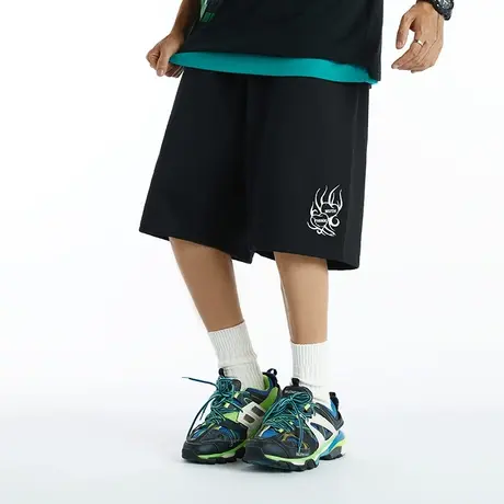 国潮宽松爱心美式篮球短裤男ins潮牌男士五分裤大码直筒卫裤夏季商品大图