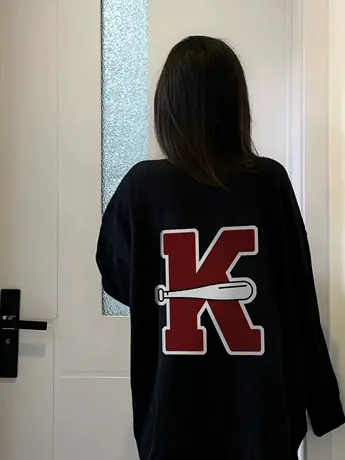 oversize设计感字母卫衣女2022新款秋冬加绒加厚潮牌ins宽松上衣图片