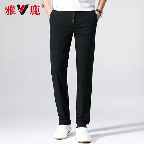 【牛奶冰丝】雅鹿休闲裤男士商务休闲易打理夏季新款直筒长裤子男商品大图