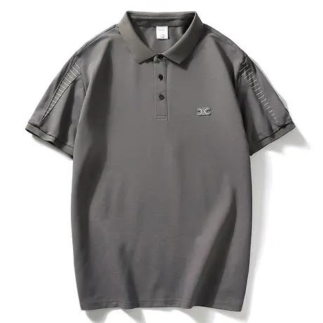 珠地网眼翻领Polo衫男短袖T恤夏季潮流商务休闲纯棉半袖打底衫ins商品大图