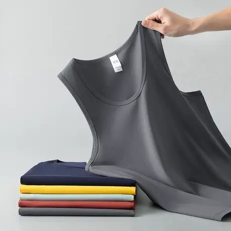 莫代尔背心男夏季健身运动篮球跨栏冰丝凉感速干无袖t恤坎肩吊带商品大图