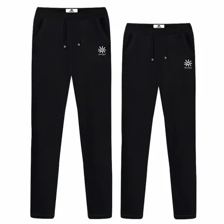 Ohlyah品牌太阳印花卫裤男女加绒加厚小脚裤黑色显瘦运动长裤子潮商品大图