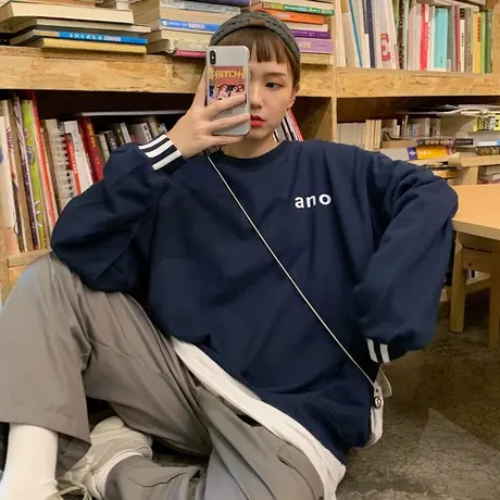 waitmore卫衣女初秋宽松韩版学生bf慵懒风春秋薄款ins超火cec外套图片