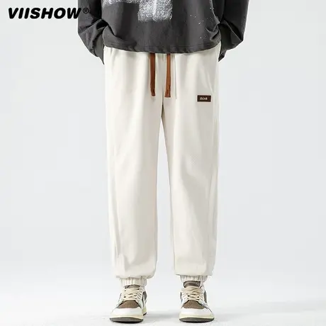 VIISHOW工装束脚裤子男潮牌高街痞帅卫裤春秋款男生运动休闲裤商品大图