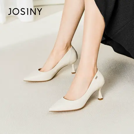 Josiny/卓诗尼2023夏季新款尖头高跟鞋时尚百搭不累脚通勤单鞋女商品大图