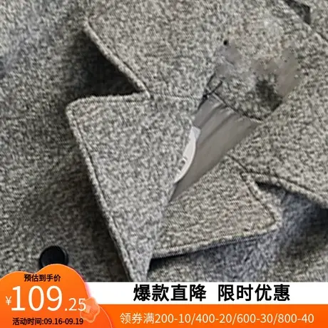 艾格秋冬女士时尚休闲宽松毛呢中长款舒适小个子高级感设计感Y562商品大图