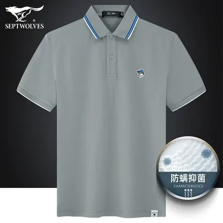 七匹狼狼族生活男士短袖T恤衫2023夏季防螨抑菌棉时尚休闲Polo衫图片
