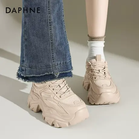 达芙妮厚底老爹鞋女2025春季新款小个子增高女鞋秋冬休闲运动鞋子商品大图