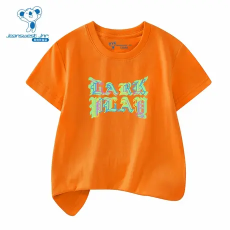 XD真维斯男童春季新款纯棉涂鸦印花休闲简约日常男孩短袖T恤商品大图