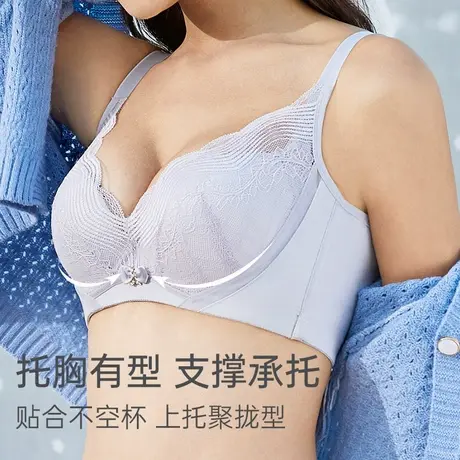 【商场专柜同款】依曼丽内衣女小胸聚拢贴合不空杯调整型法式文胸商品大图