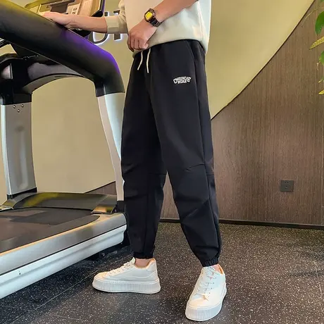 春秋季休闲裤男爆款褶皱设计感潮ins小众宽松束脚哈伦裤男款卫裤商品大图