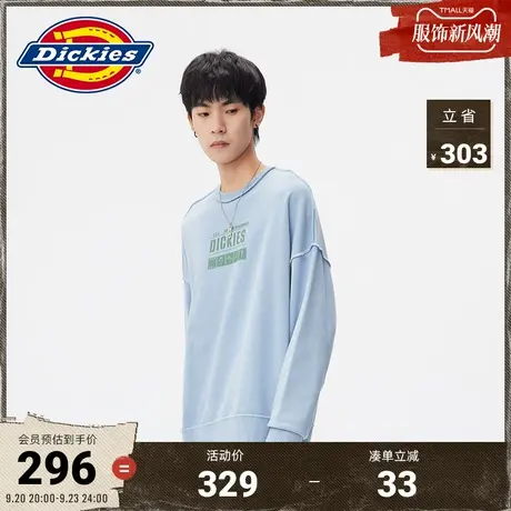 Dickies商场同款秋冬 圆领毛圈布慵懒风卫衣 男女情侣上衣商品大图