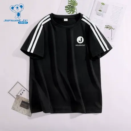 JU真维斯男童2025夏季新款潮流中大童速干短T舒适休闲儿童短袖T商品大图