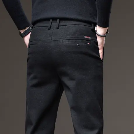 秋季2023年新款黑色中年爸爸装商务西裤春秋款男士直筒休闲长裤子商品大图
