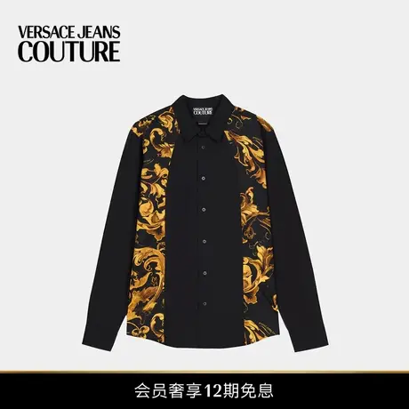 【新品】VERSACE JEANS COUTURE 男士Porcelain Barocco休闲衬衫图片