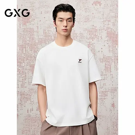 [商场同款]GXG男装圆领T恤背后大印花短袖针织25夏新品G25X442099图片