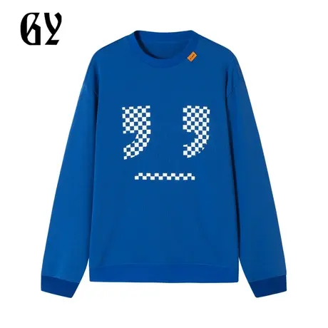 雅戈尔奥莱 GY男装男士圆领卫衣秋冬胸前大logo印花时尚上衣图片