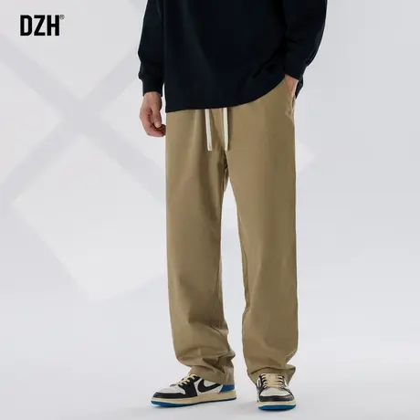 男士卡其色裤子秋款男痞帅潮流休闲百搭直筒工装裤美式复古伐木裤图片