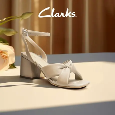 Clarks其乐女鞋纯粹65系列简约一字带粗跟复古凉鞋高跟凉鞋单鞋女商品大图
