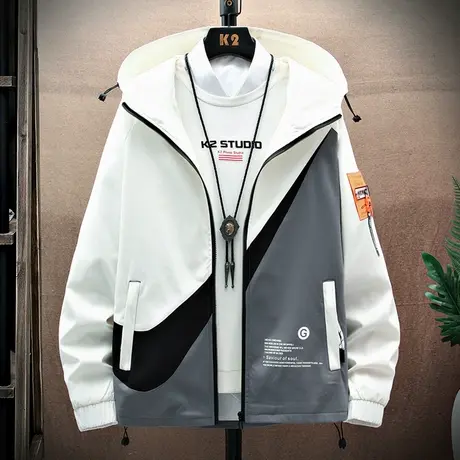 2023春秋季新款男士外套潮流潮牌工装夹克青少年棒球服上衣服男装商品大图