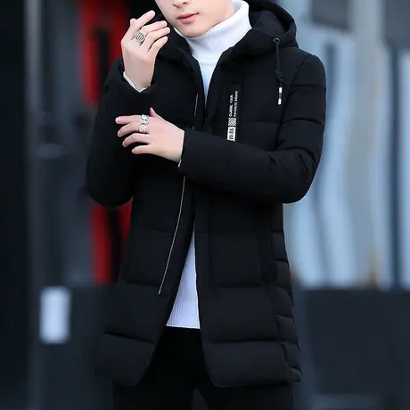 中长款棉衣男士加厚外套2023新款冬季棉袄潮流上衣服韩版羽绒棉服商品大图