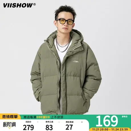 VIISHOW美式复古休闲棉服男户外冬季宽松百搭面包服潮牌棉衣外套商品大图